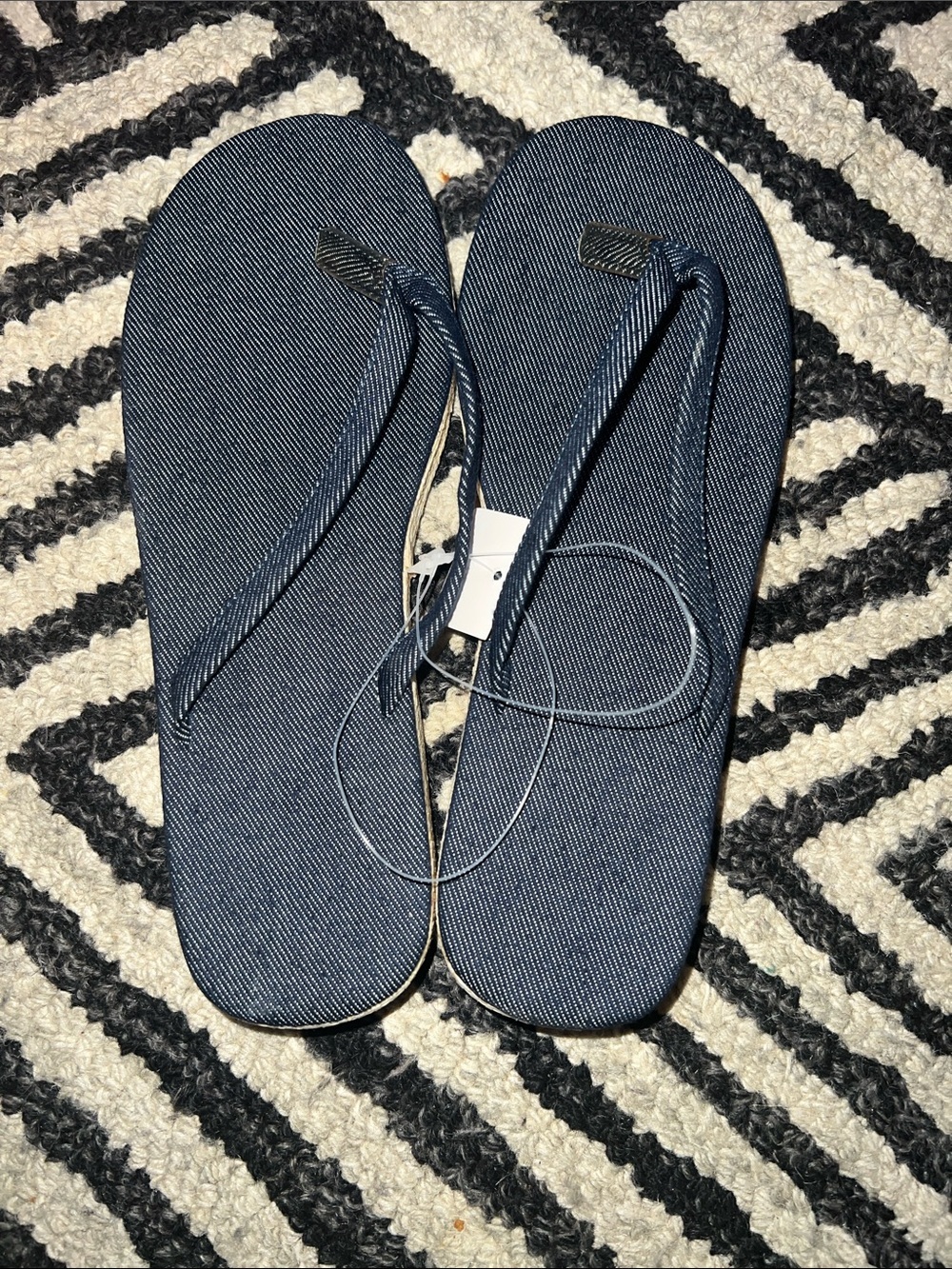 Old Navy Denim Blue Flip Flop Sandals